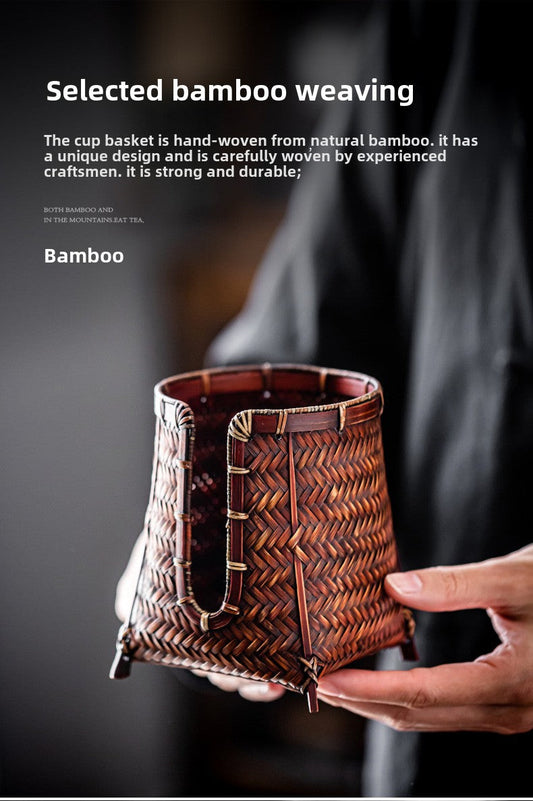 Handmade bamboo cup holder