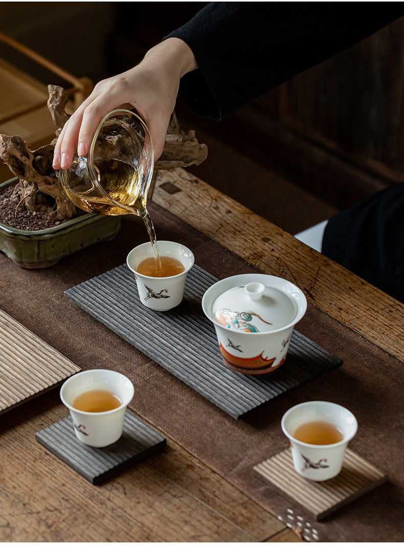 Wooden tea ceremony coaster