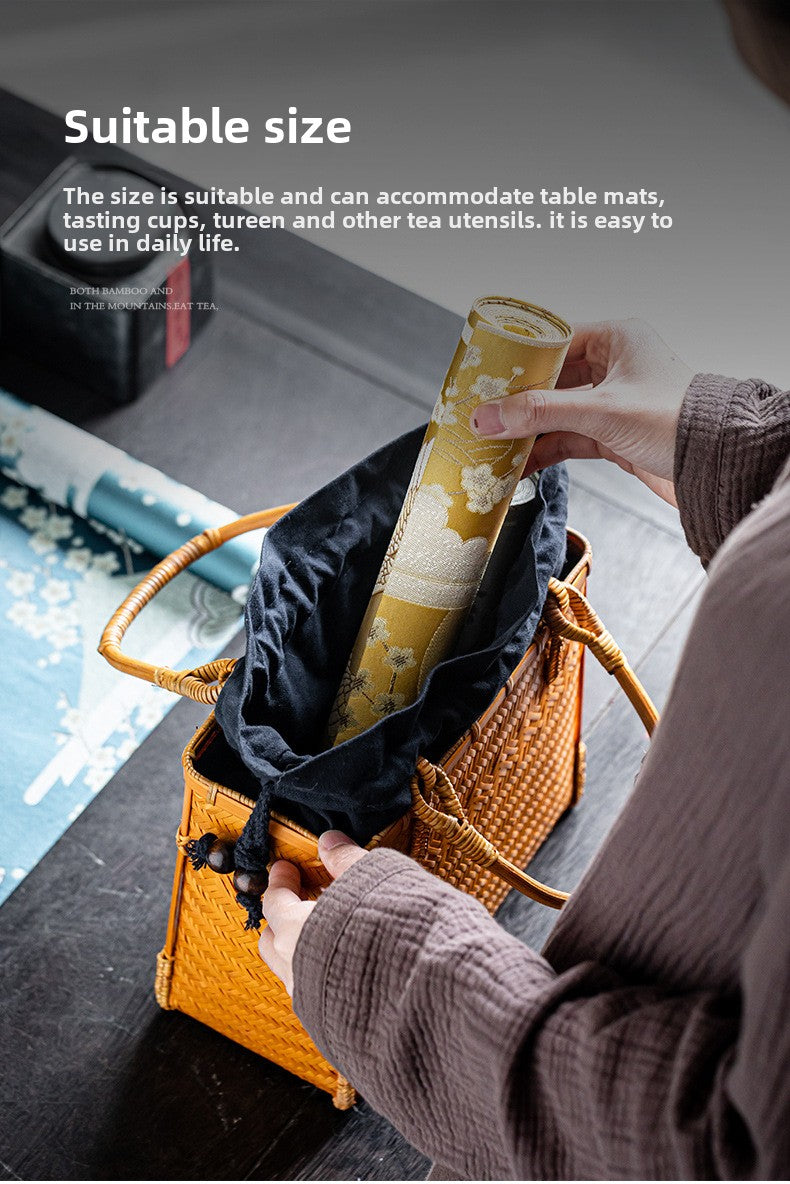 Bamboo Woven Basket Bag