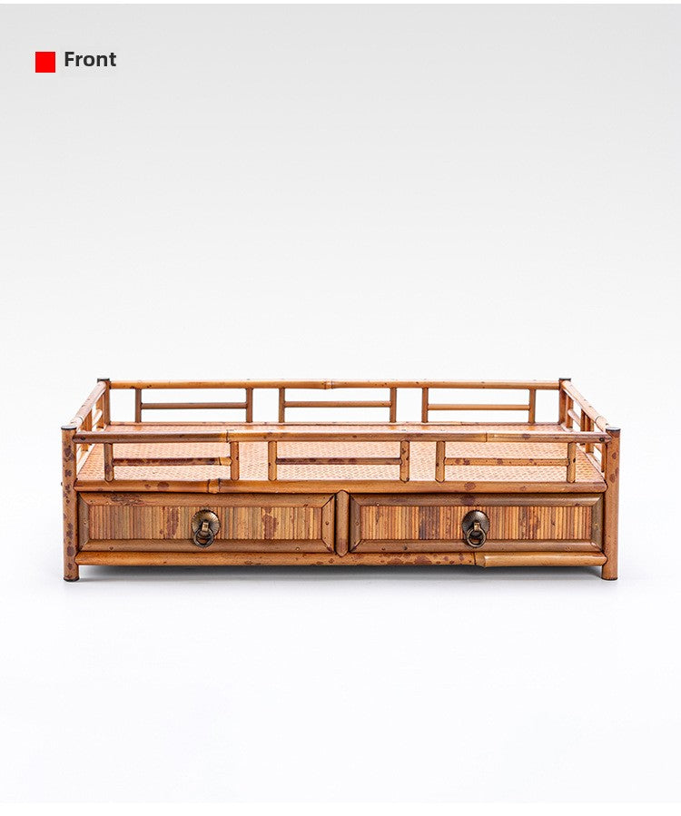 Bamboo mat storage tray