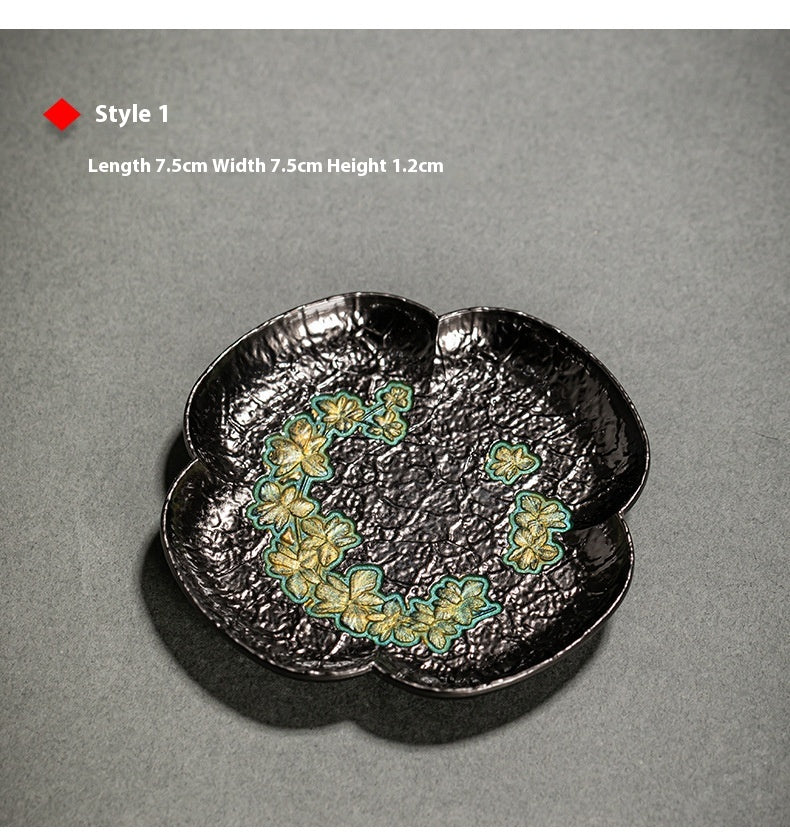 Enamel Japanese Style Metal Tea Cup Coaster