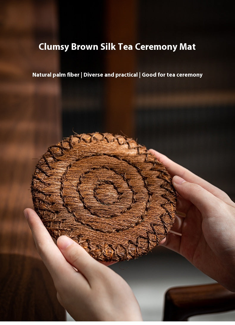 Brown Silk Tea Mat
