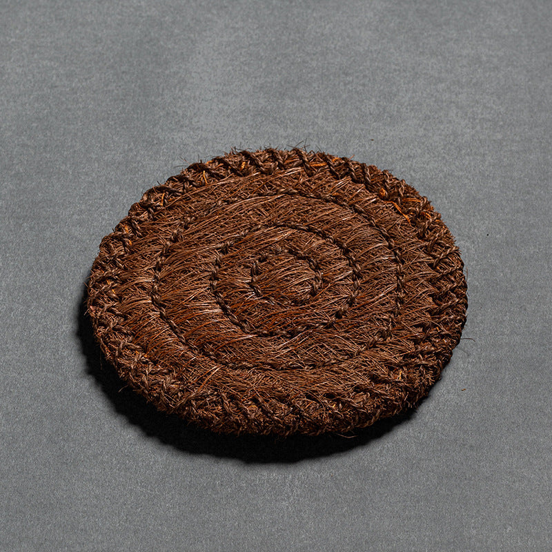 Brown Silk Tea Mat