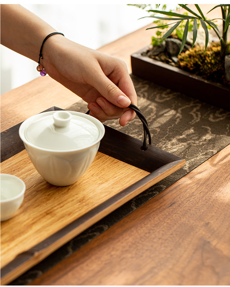 Old Coal Bamboo Tea Tray