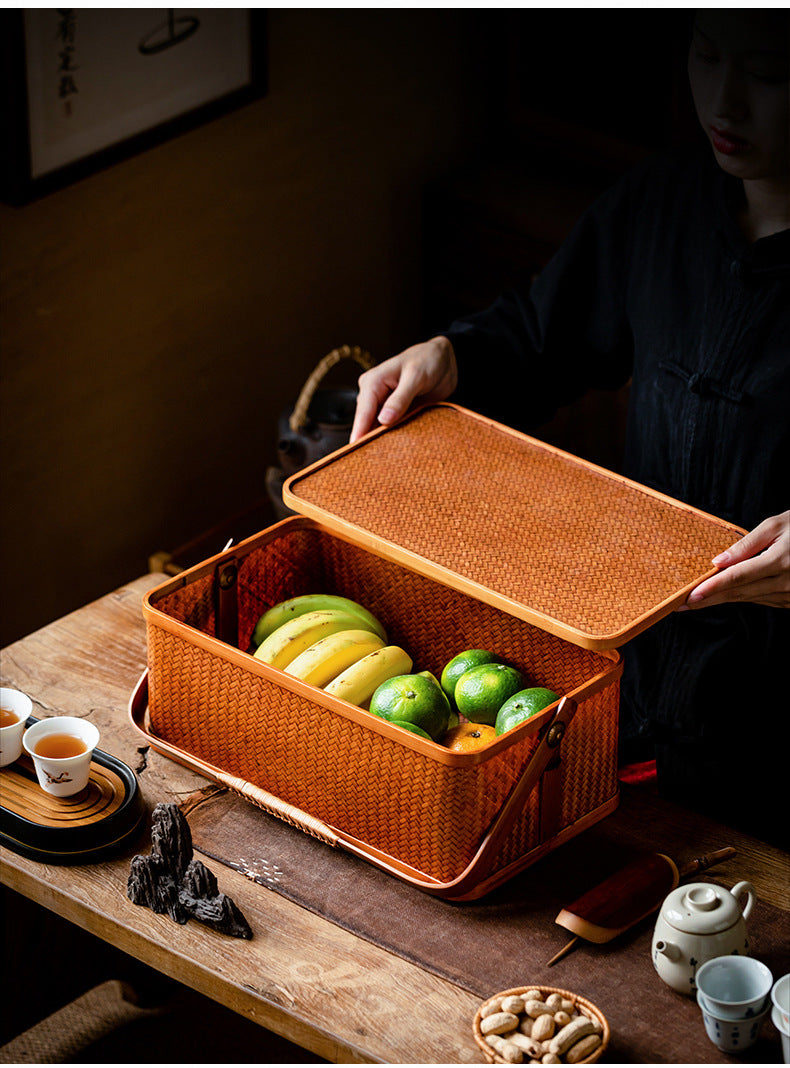 Japanese Retro Handmade Bamboo Basket