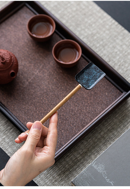 Tea Spoon Single Piece Yunfei Hammered Copper Tea Scoop