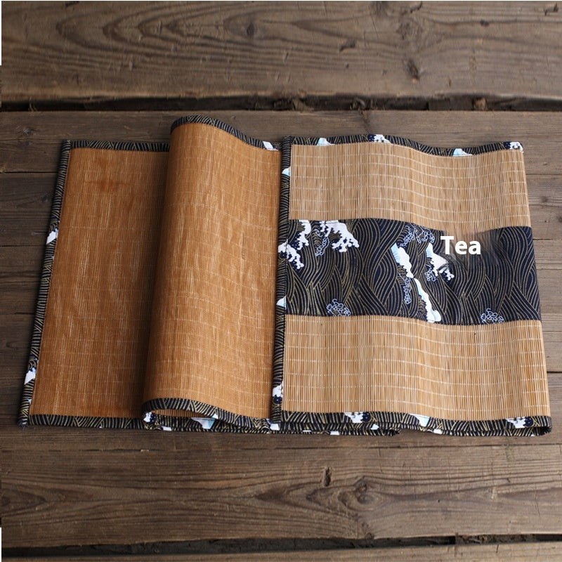 Chinese Retro Bamboo Tea Mat