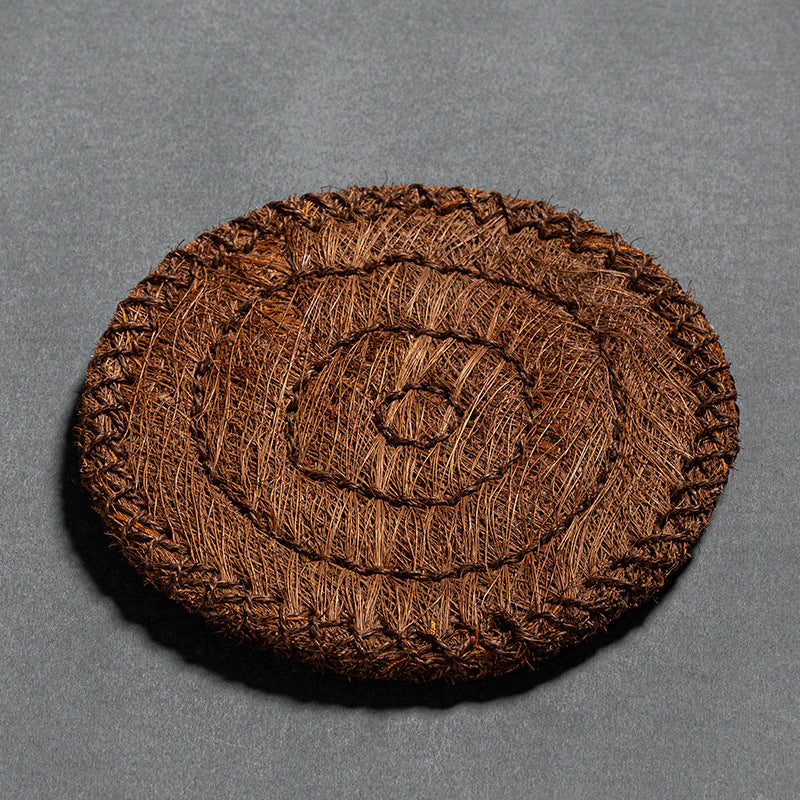 Brown Silk Tea Mat