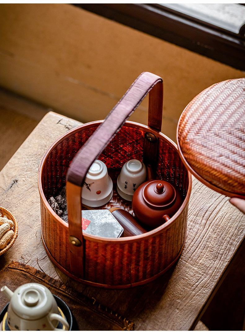 Japanese Retro Handmade Bamboo Basket