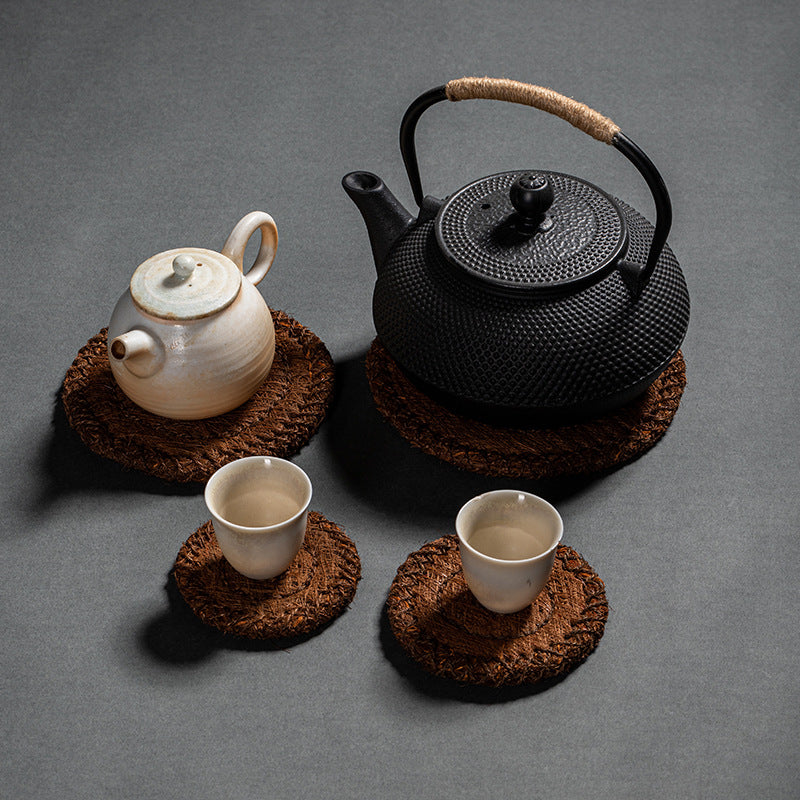 Brown Silk Tea Mat