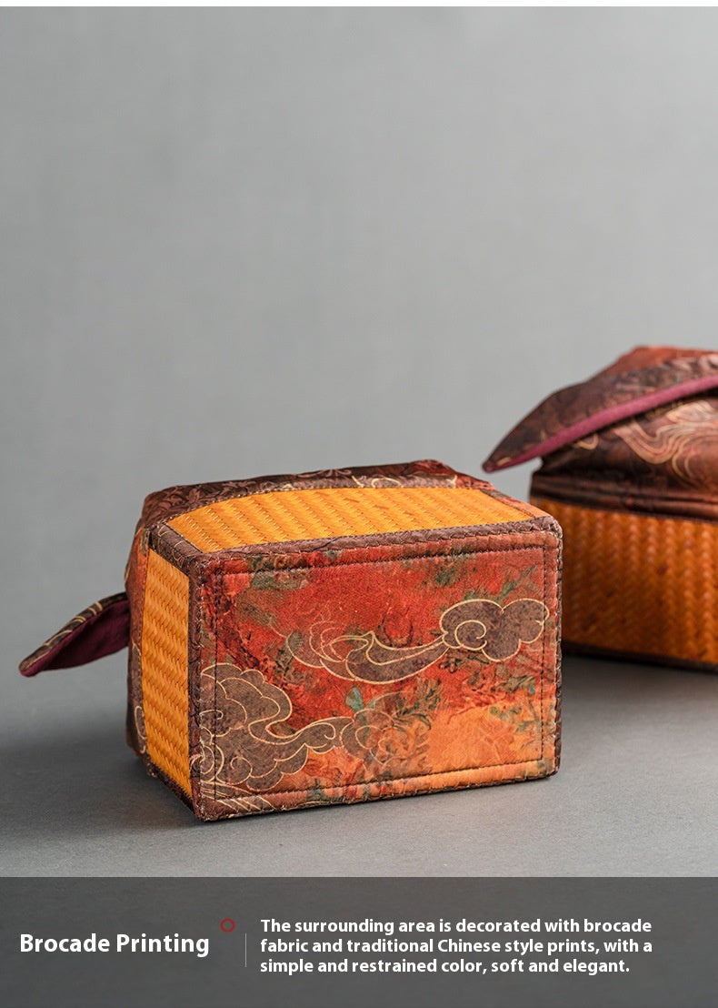 Chinese-Style Portable Bamboo Storage Bag