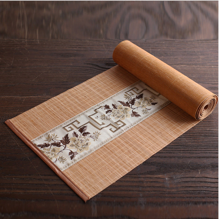 Chinese Ancient Bamboo Tea Mat