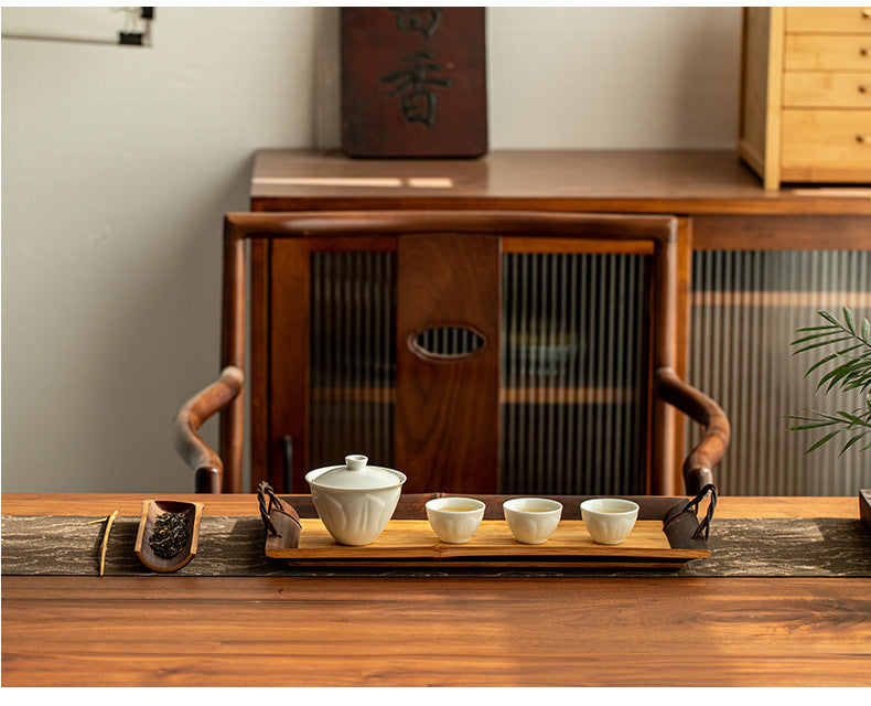 Old Coal Bamboo Tea Tray