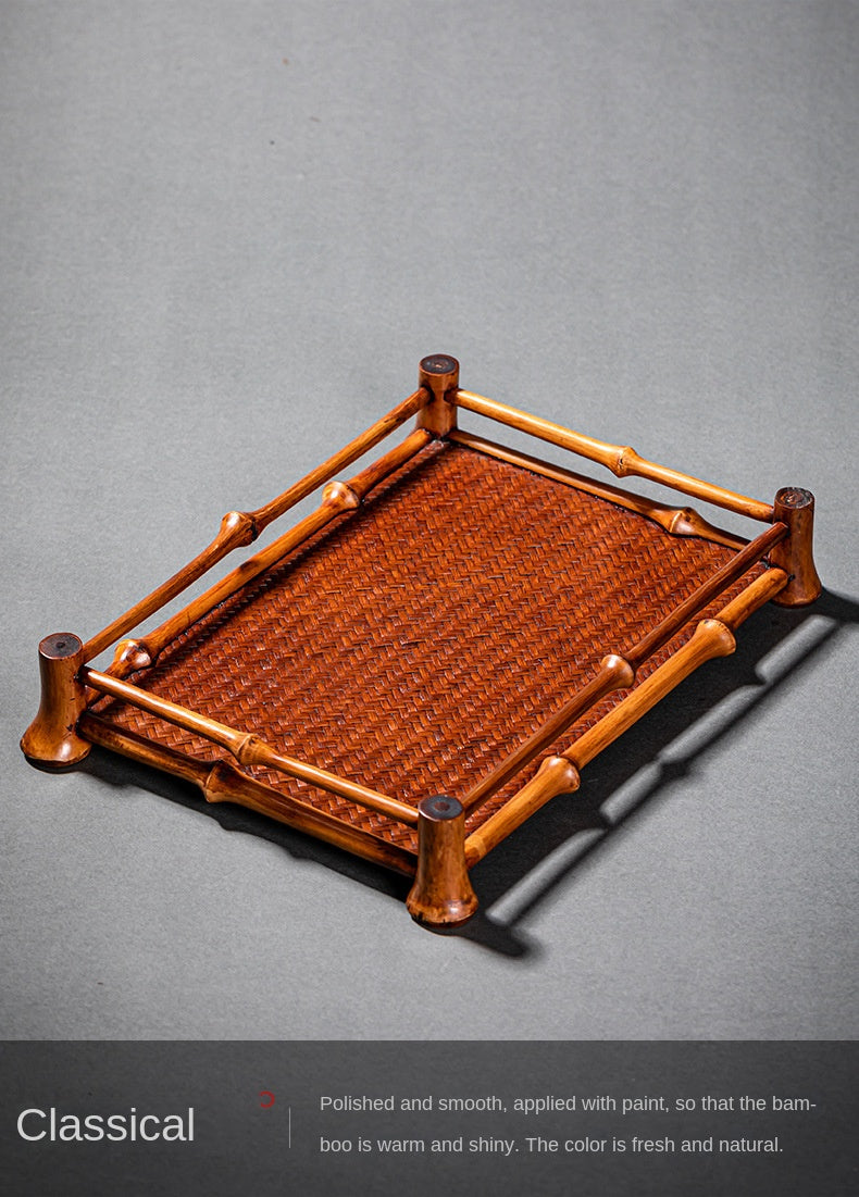 Bamboo Tea Set Storage Tray