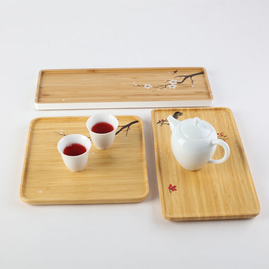 Rectangular Bamboo Tea Tray