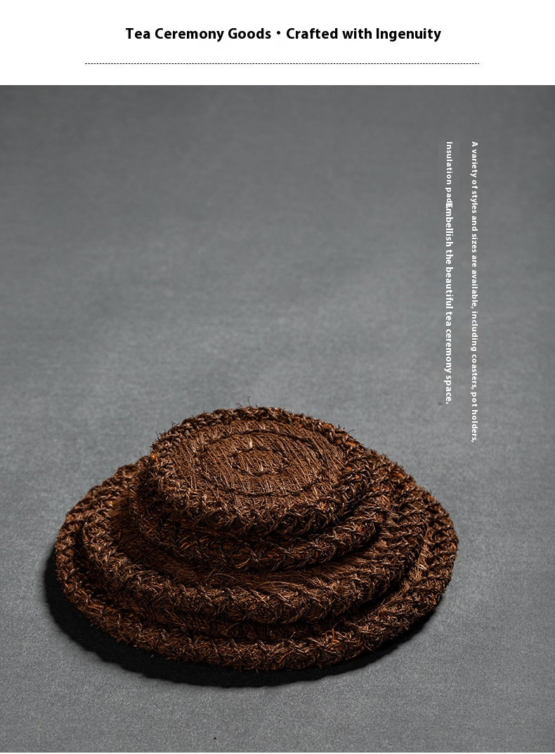 Brown Silk Tea Mat