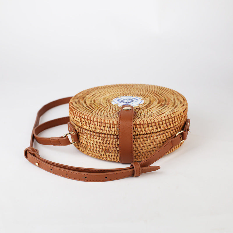 Handmade Indonesian Rattan Woven Shoulder Bag