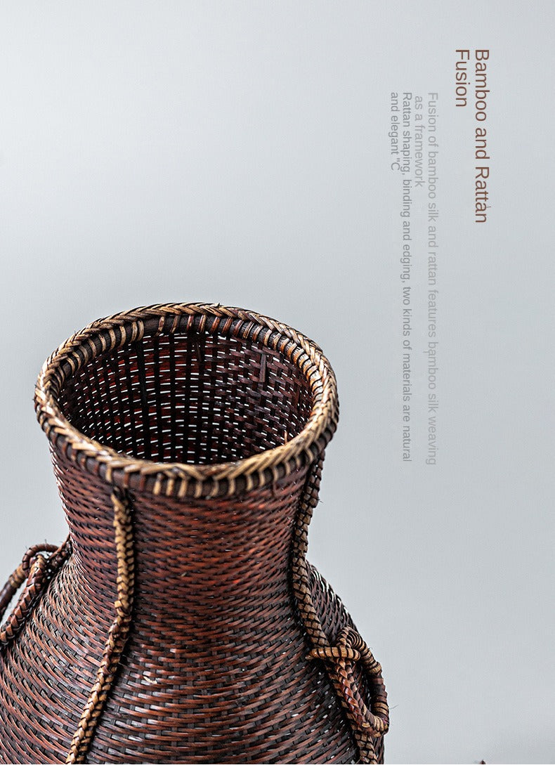 Handmade Bamboo Woven Vase