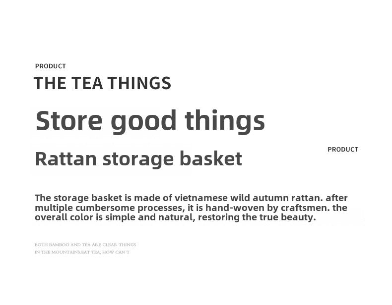 Woven Rattan Tray Storage Plate