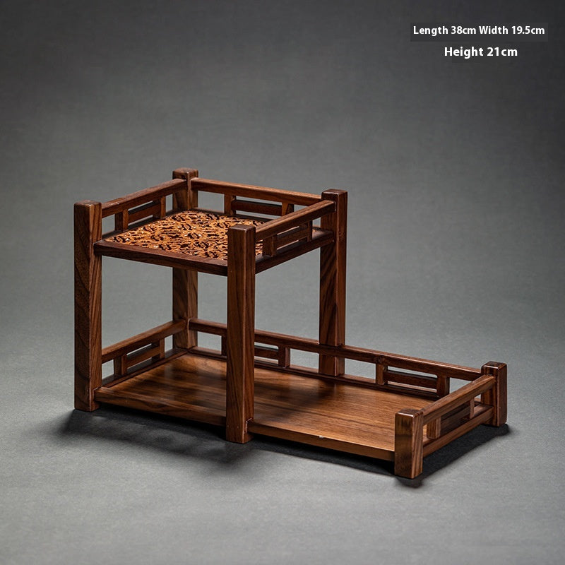Walnut Black Walnut Solid Wood Antique Shelf