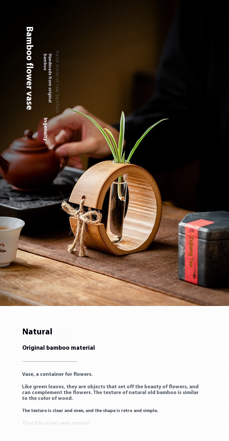 Bamboo flower vase