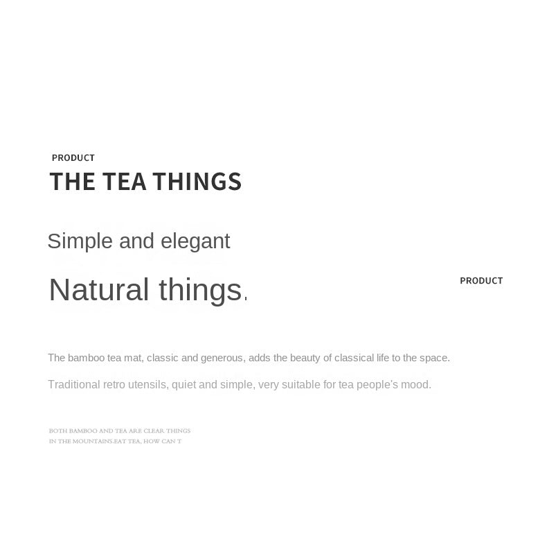 Bamboo Tea Mat New Chinese Style Zen Tea Flag