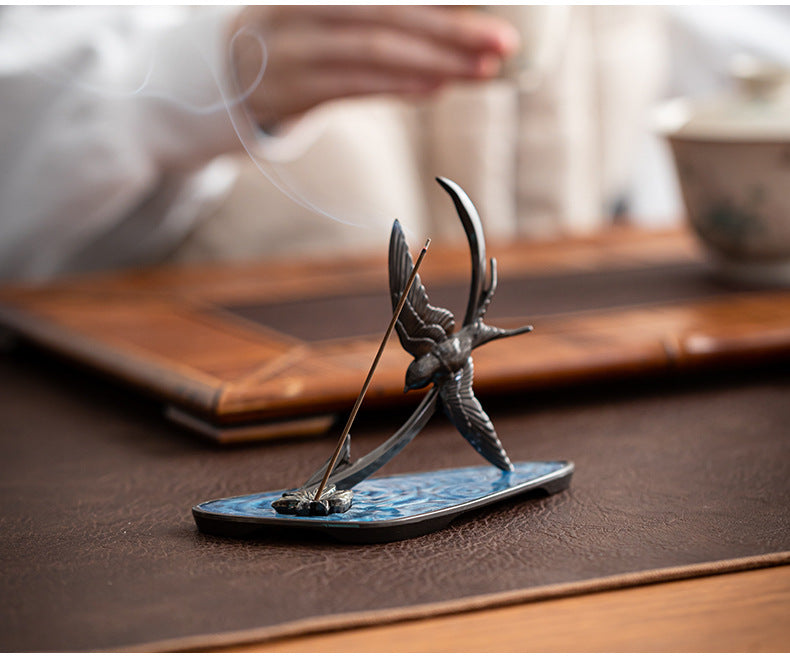 European Retro Zinc Alloy Incense Holder
