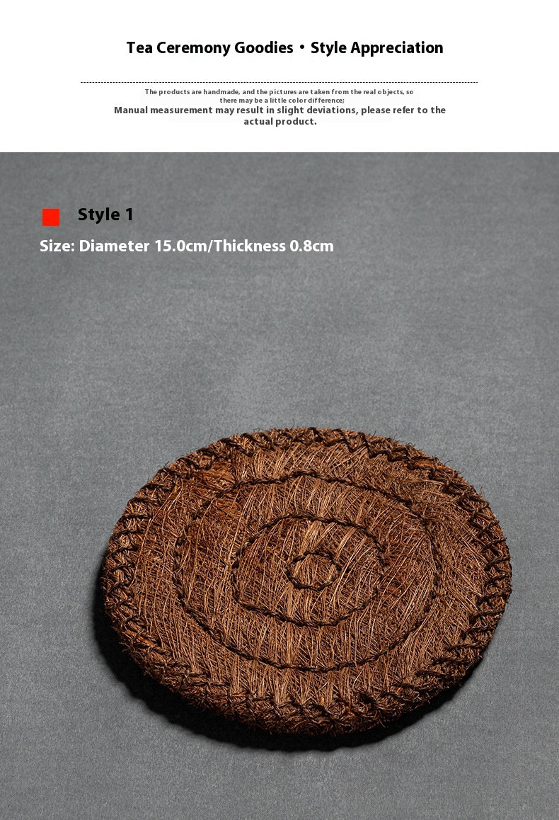 Brown Silk Tea Mat