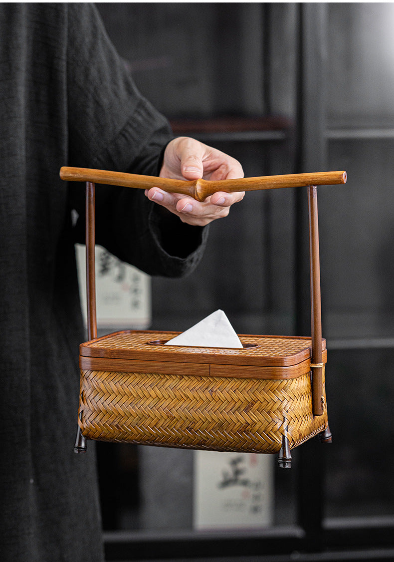 Bamboo Woven Tissue Box