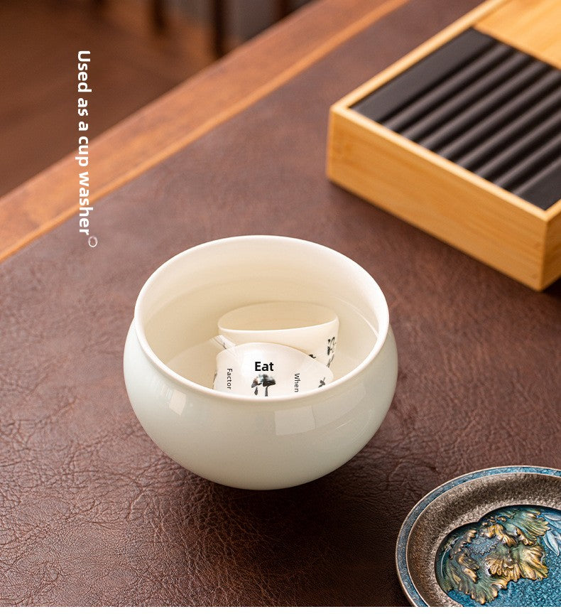 Chinese Household Colorful Ceramic Building Water with Lid