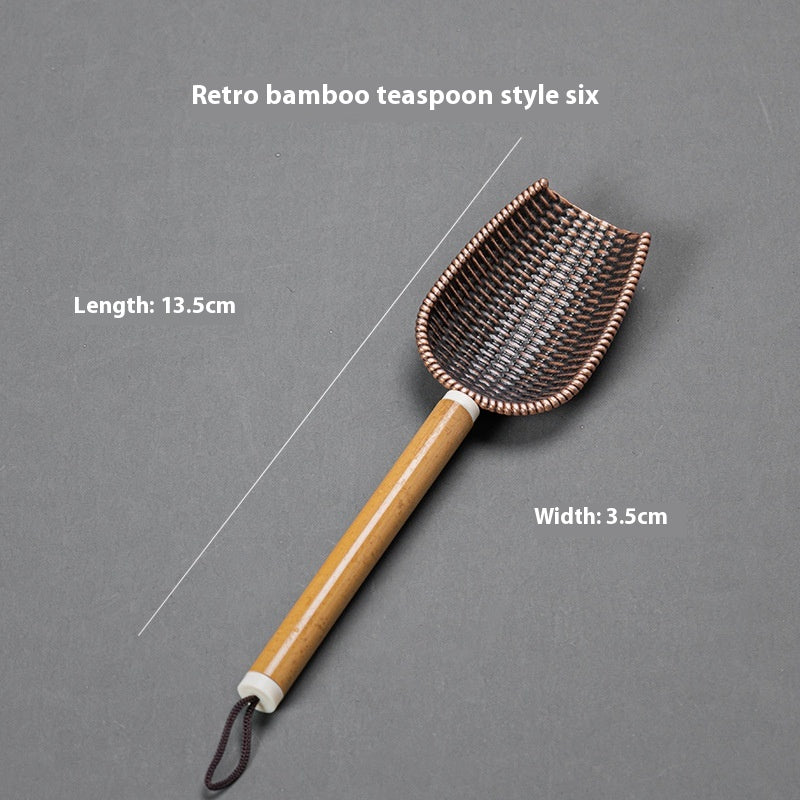 Tea Spoon Single Piece Yunfei Hammered Copper Tea Scoop