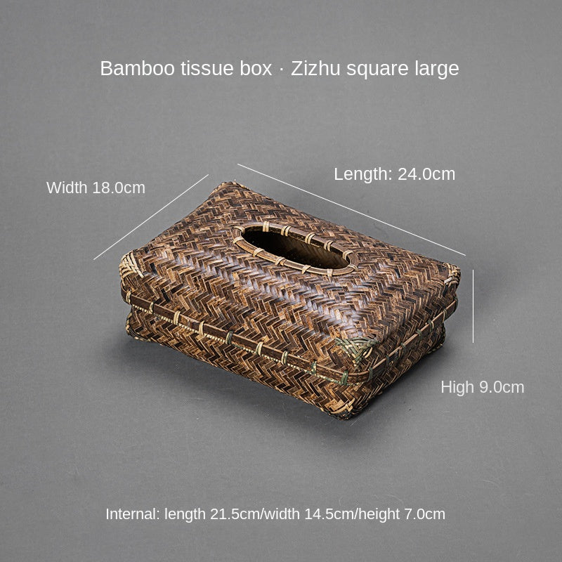 Bamboo Woven Tissue Box