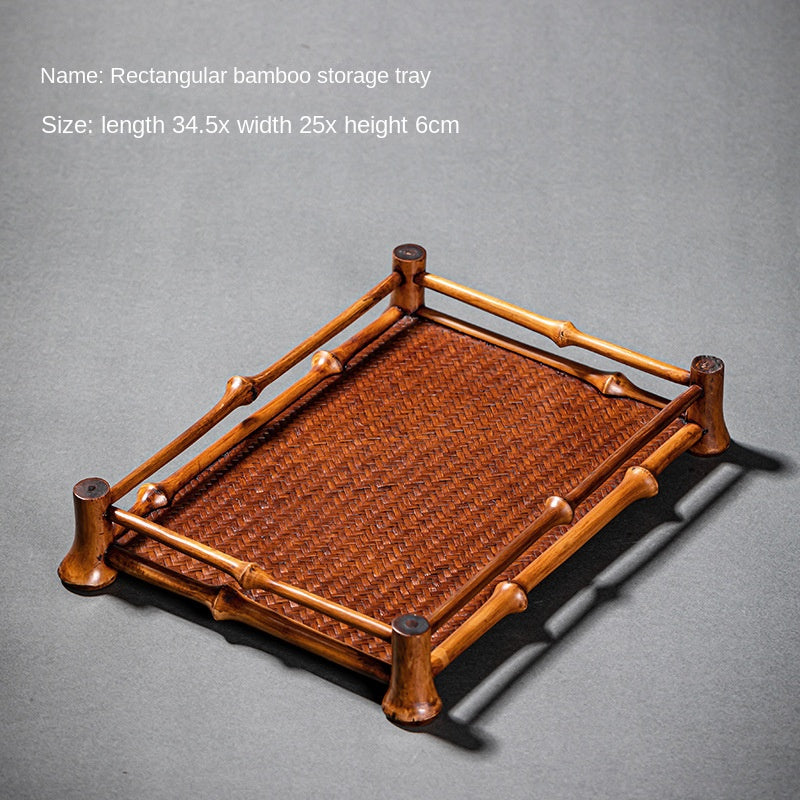 Bamboo Tea Set Storage Tray
