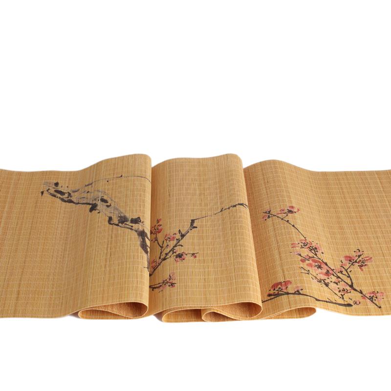 Natural Printed Bamboo Tea Mat Heat Insulation Pad