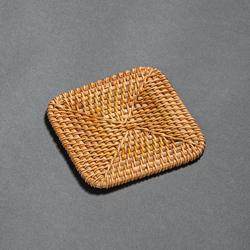 Rattan Woven Coaster Pot