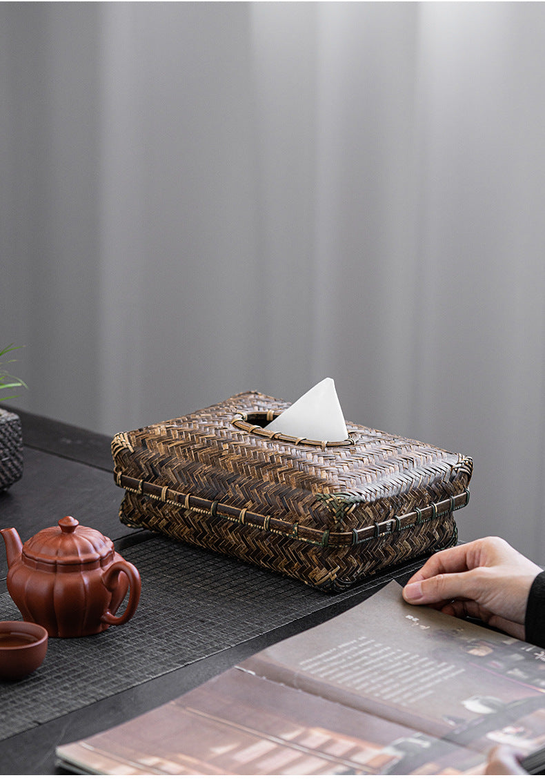 Bamboo Woven Tissue Box