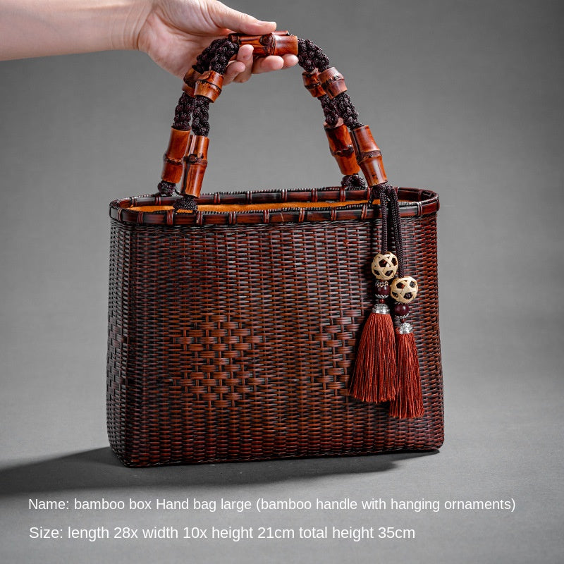 Retro Bamboo Woven Bag