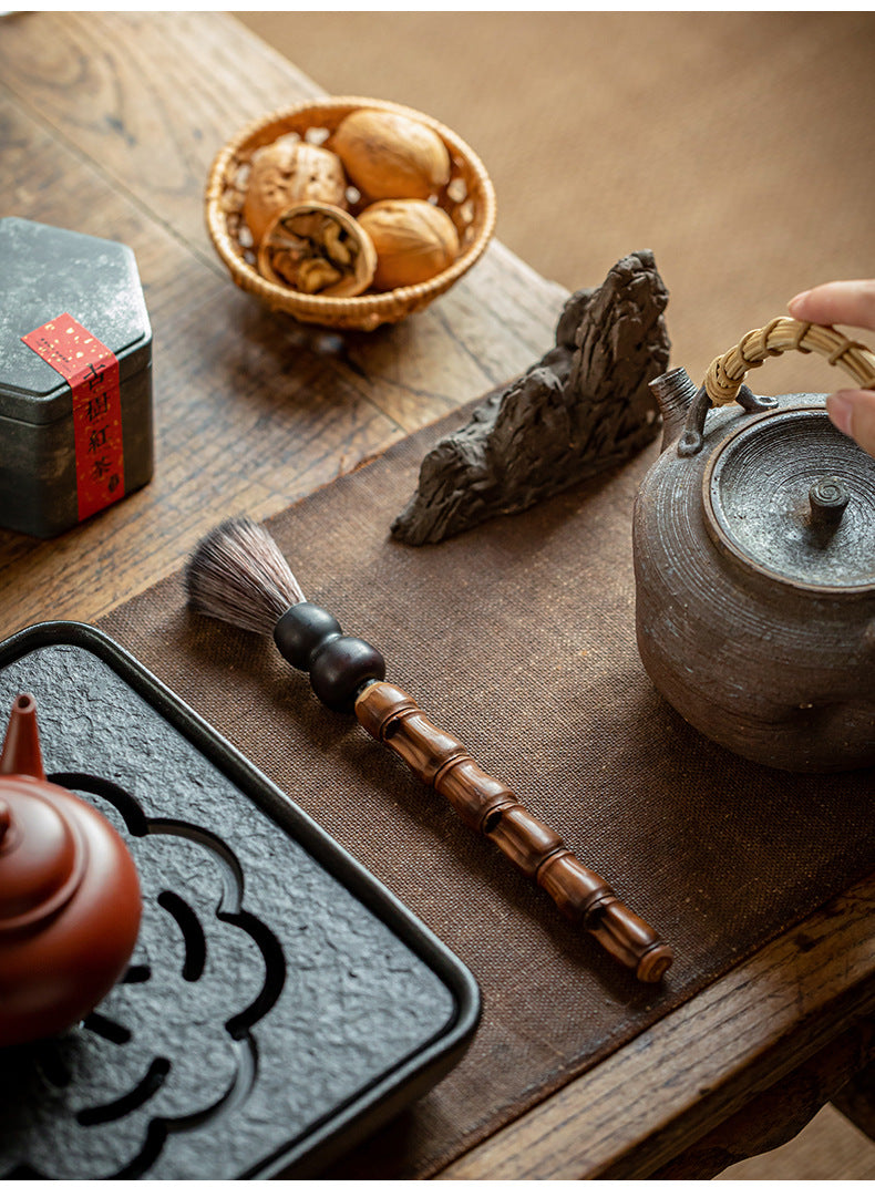 Chinese Style Old Bamboo Root Teapot Brush