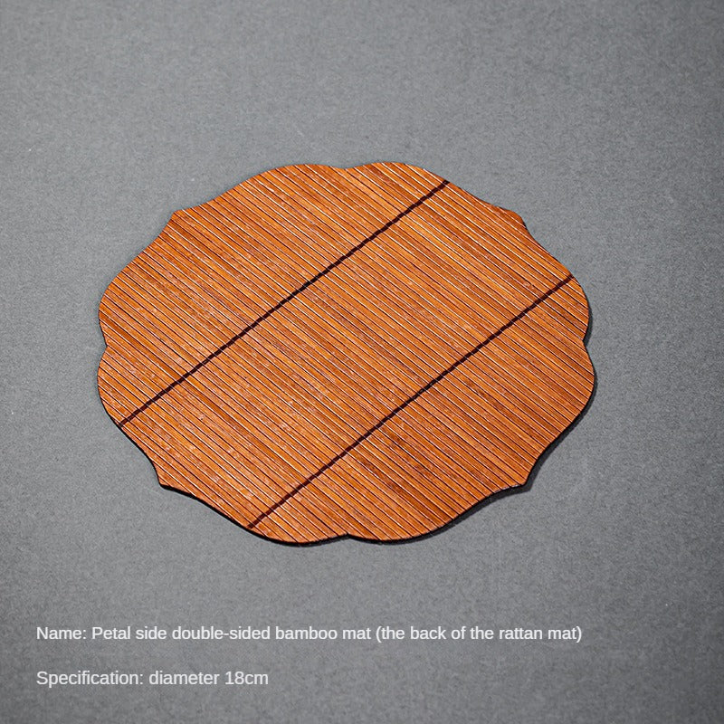 Large Lacquered Bamboo Tea Mat