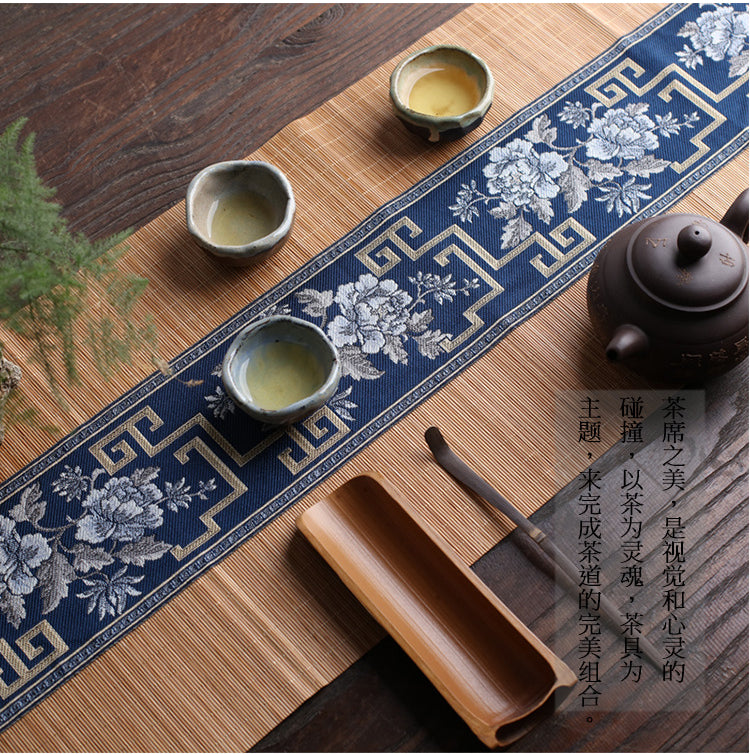 Chinese Ancient Bamboo Tea Mat