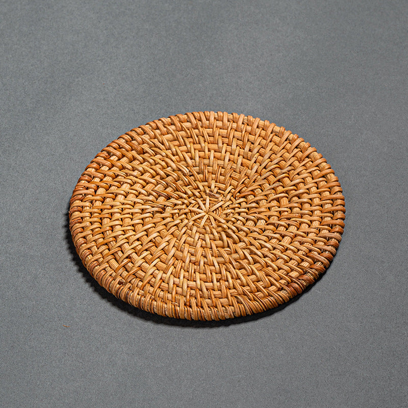 Rattan Woven Coaster Pot