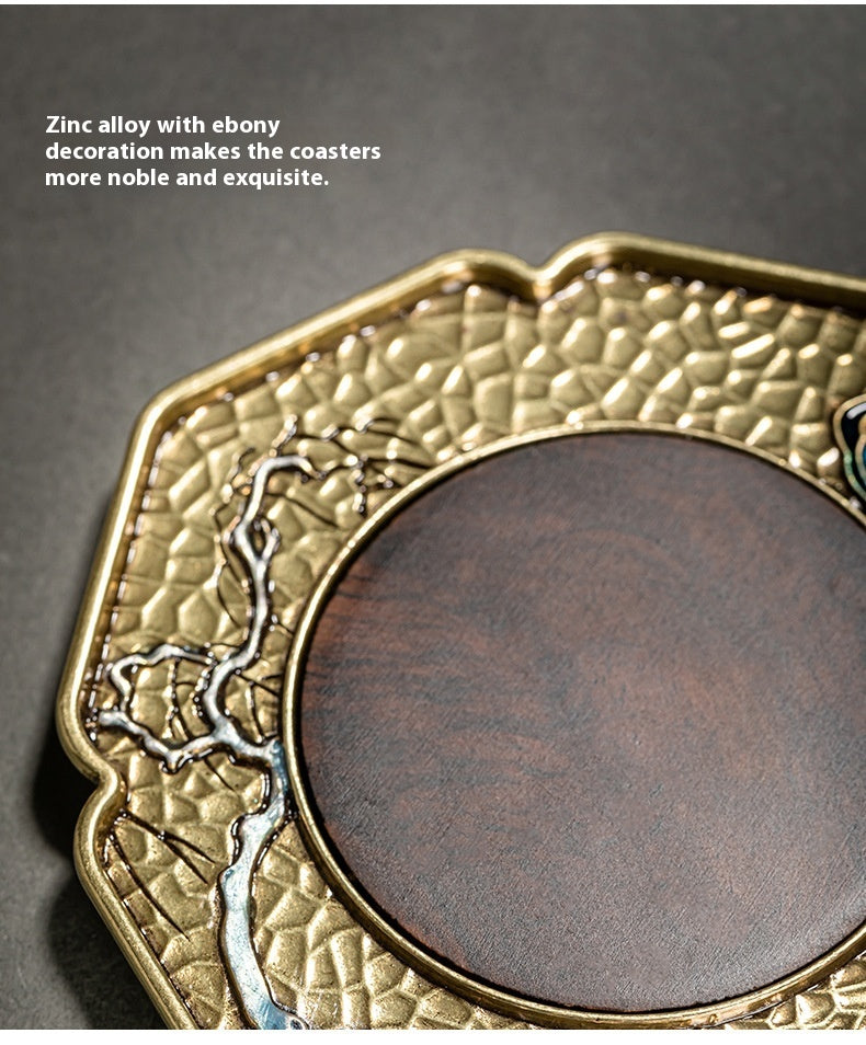 Enamel Japanese Style Metal Tea Cup Coaster