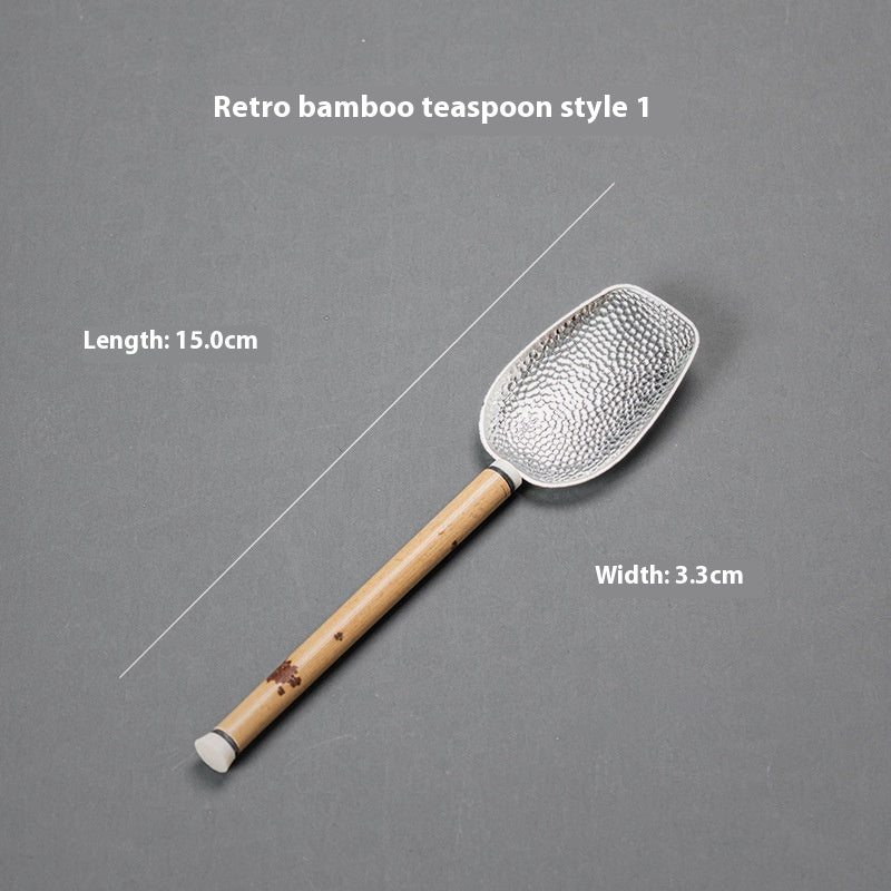 Tea Spoon Single Piece Yunfei Hammered Copper Tea Scoop