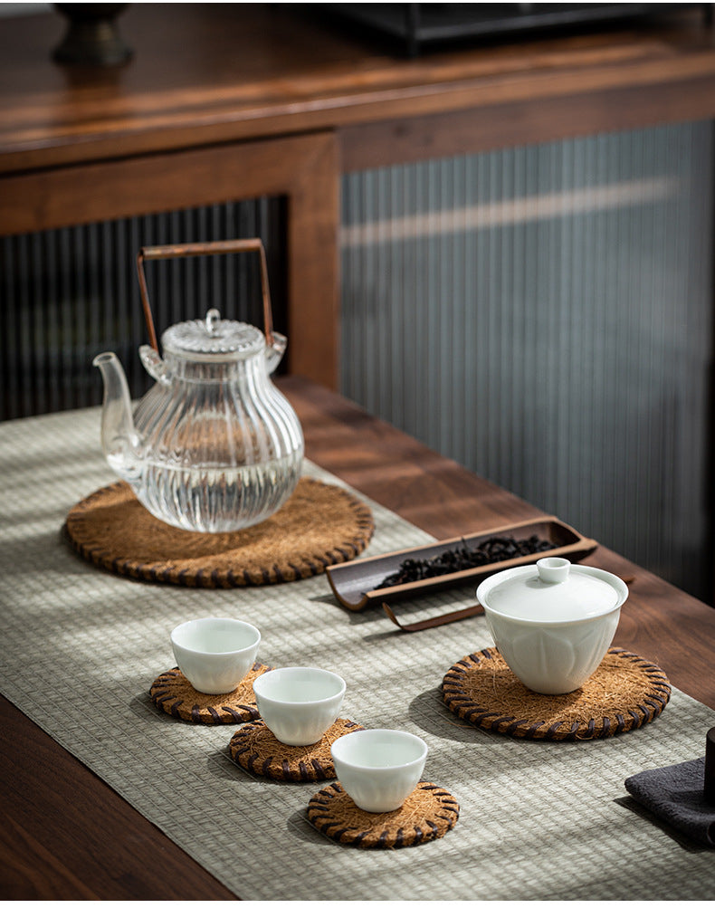 Coconut Palm Coaster Tea Mat Thickened Bristle Mat