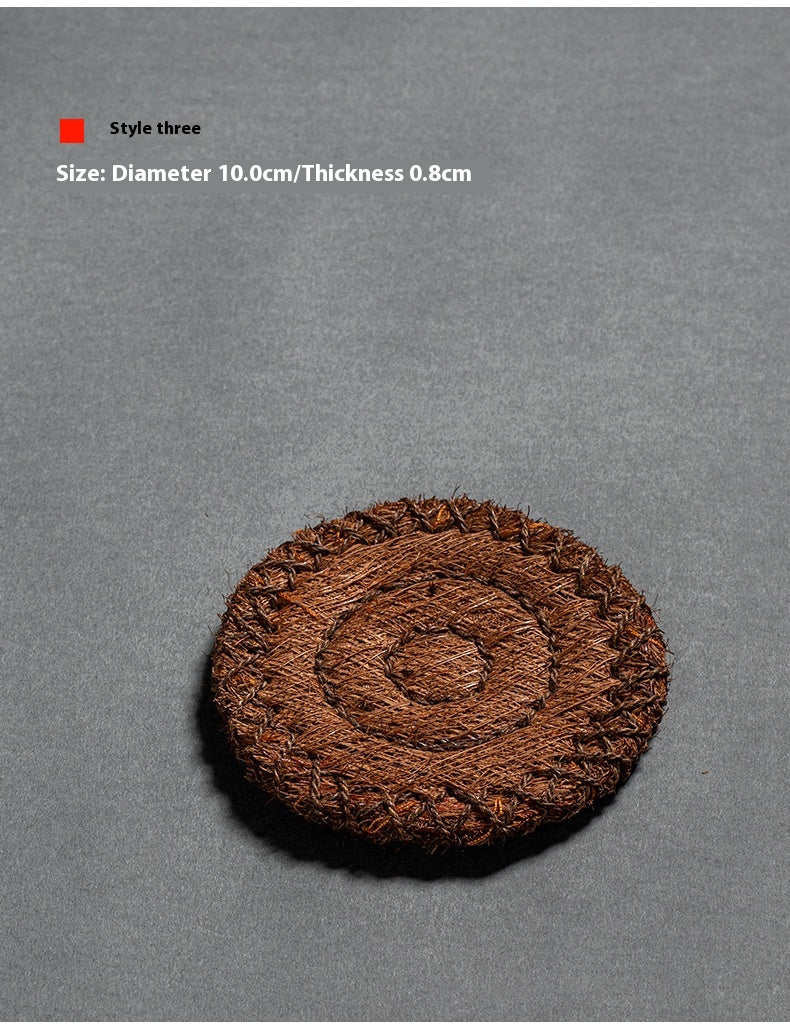 Brown Silk Tea Mat