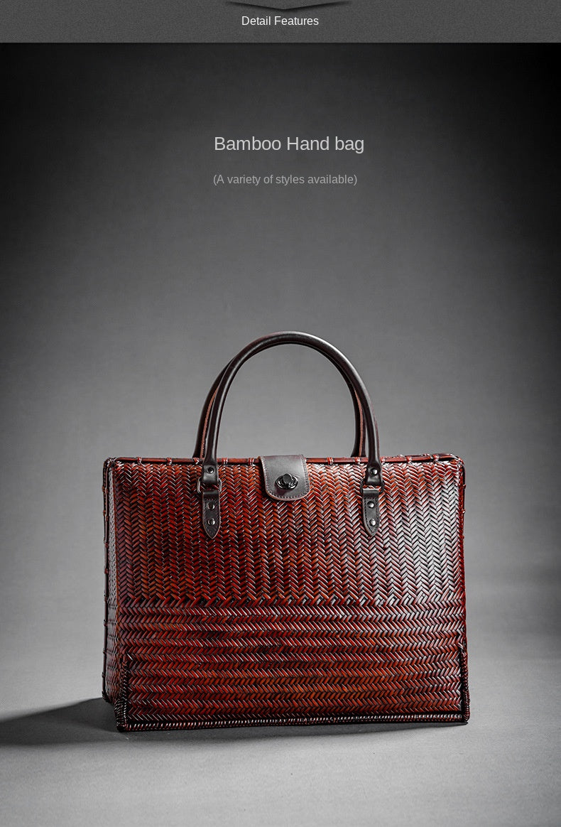 Retro Bamboo Woven Bag