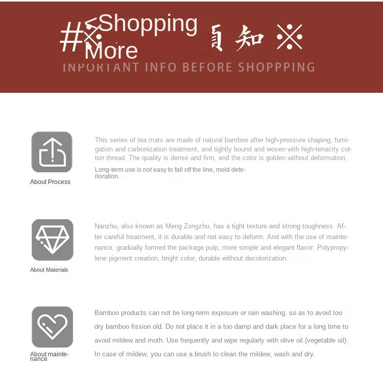 Tea Ceremony Bamboo Mat