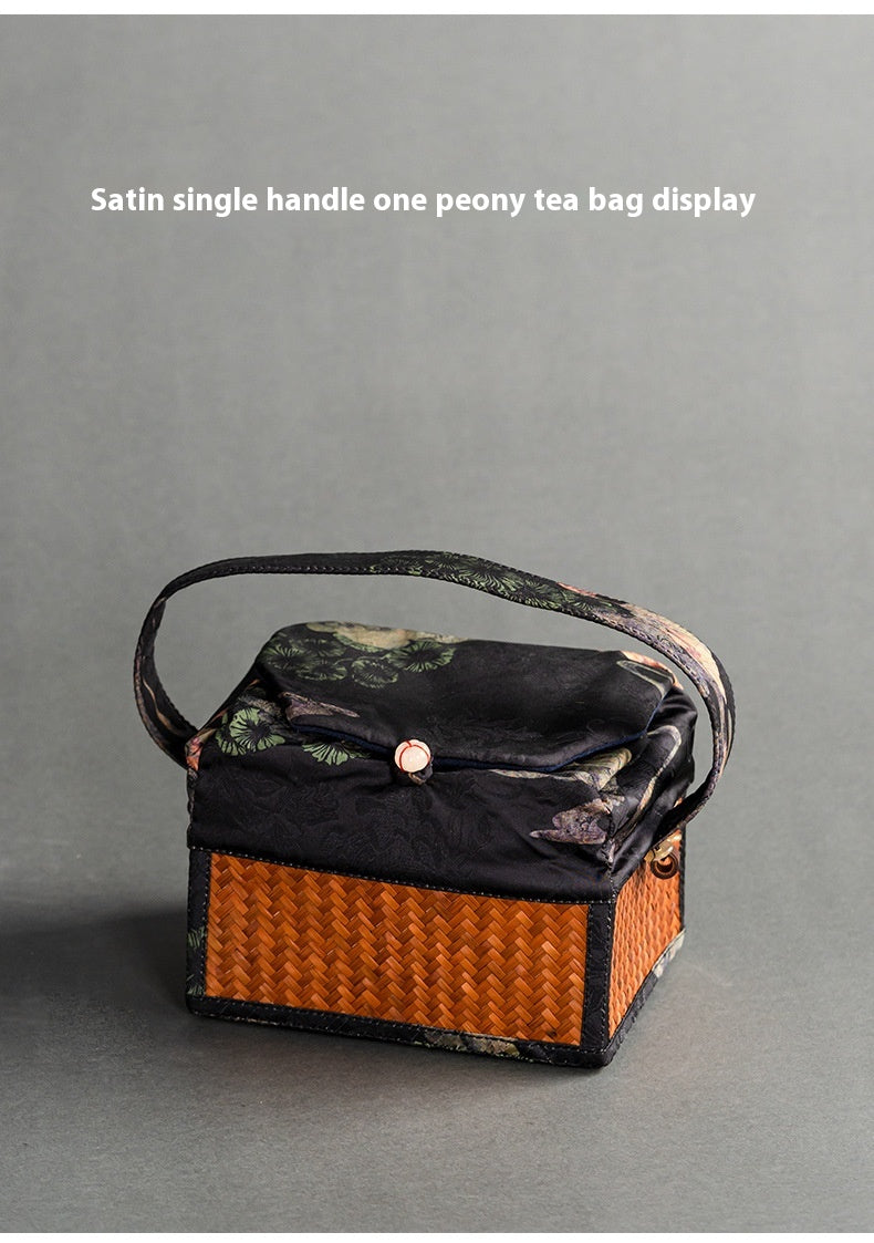 Chinese-Style Portable Bamboo Storage Bag