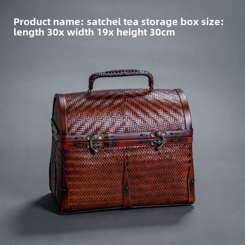 Bamboo tea set storage box
