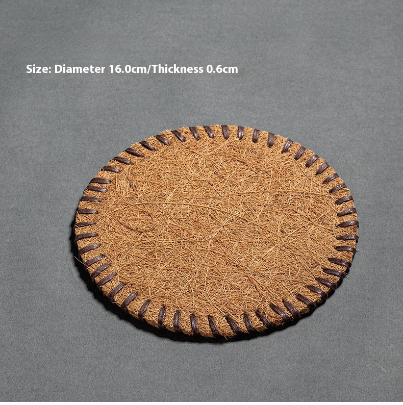 Coconut Palm Coaster Tea Mat Thickened Bristle Mat